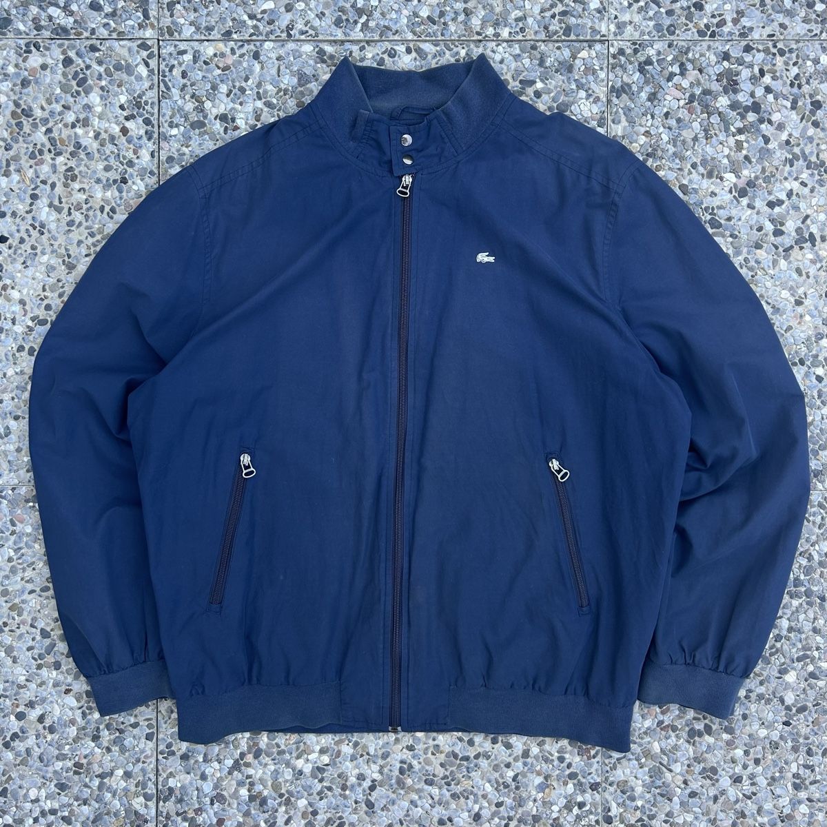 Lacoste Giacche: Vintage Lacoste Harrington blue jacket  – Usato da brent venduto da fukusapes