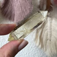 ✲ Citrin Doppelender ✲ 24g / 65mm Brasilien Citrine Spitze