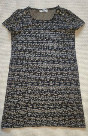 Robe imprimée à manches courtes, taille M, automne