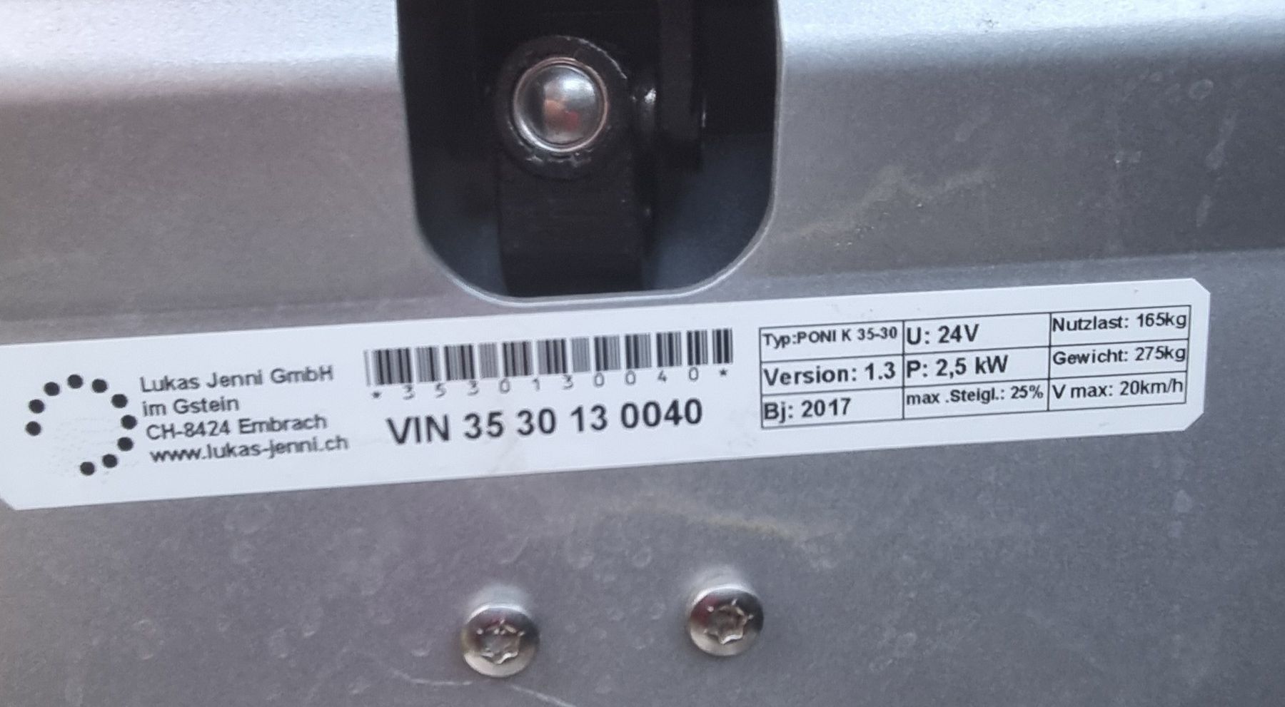 Veicoli elettrici: Poni Lukas Jenni. – Usato da Embrach venduto da rezh 5
