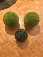 3 Deko Kugeln, Kunstpflanzen Kugeln, neue Zustand