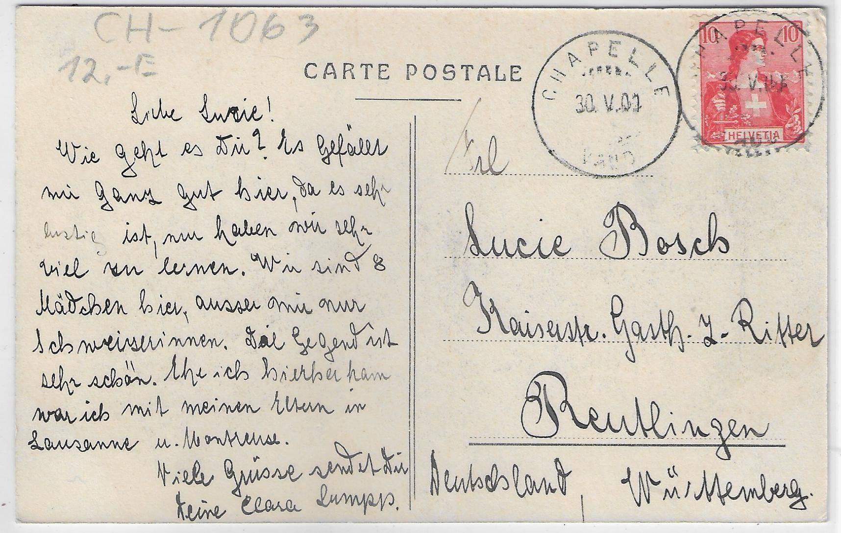 Cartes postales: Pensionnat Chateau de Chapelle – D'occasion à Ettingen par Kartenplanet 1