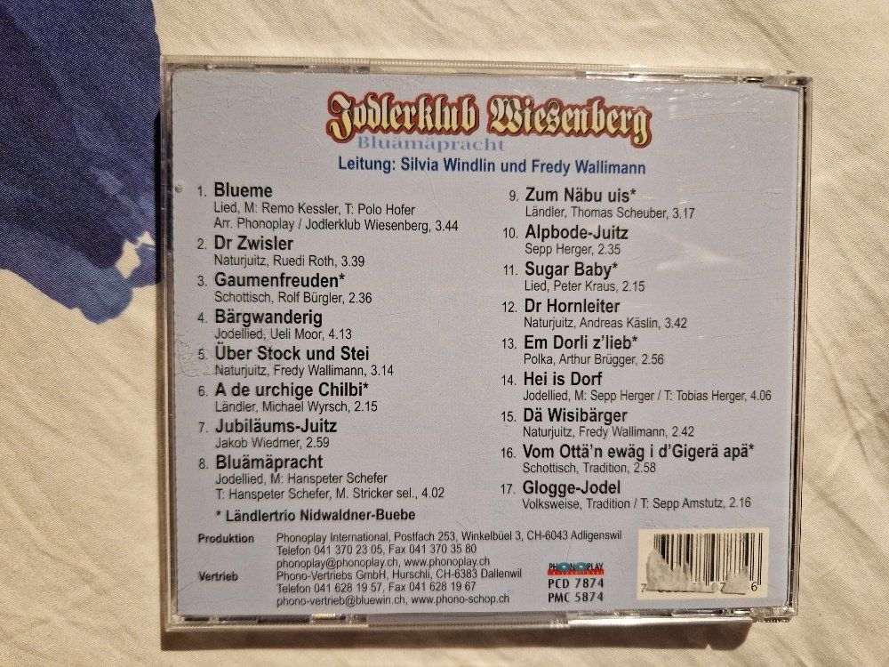CD: Jodlerklub Wiesenberg: Bluämäpracht – Usato da Brittnau venduto da Zibu 1