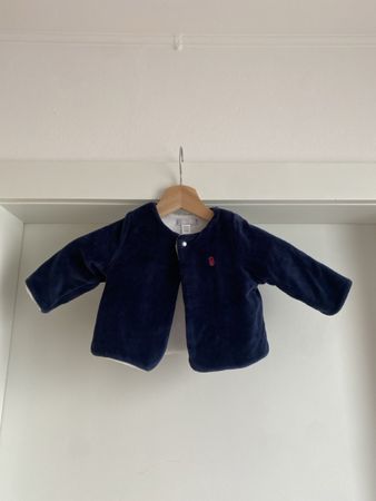 Veste Okaïdi bleu marine doublée polaire bébé 6 mois