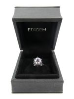 SAPHIR RING MIT DIAMANTEN IN 750 WEISSGOLD