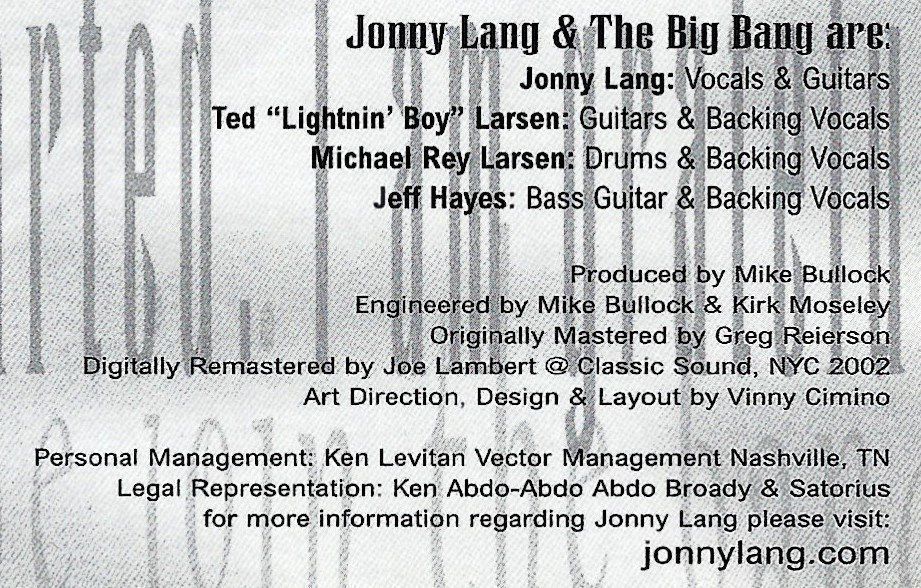 CD: Johnny Lang Big Band  SMOKIN'  Ted "Lightnin' Boy"  Blues CD – Usato da Kandergrund venduto da Sososo 4