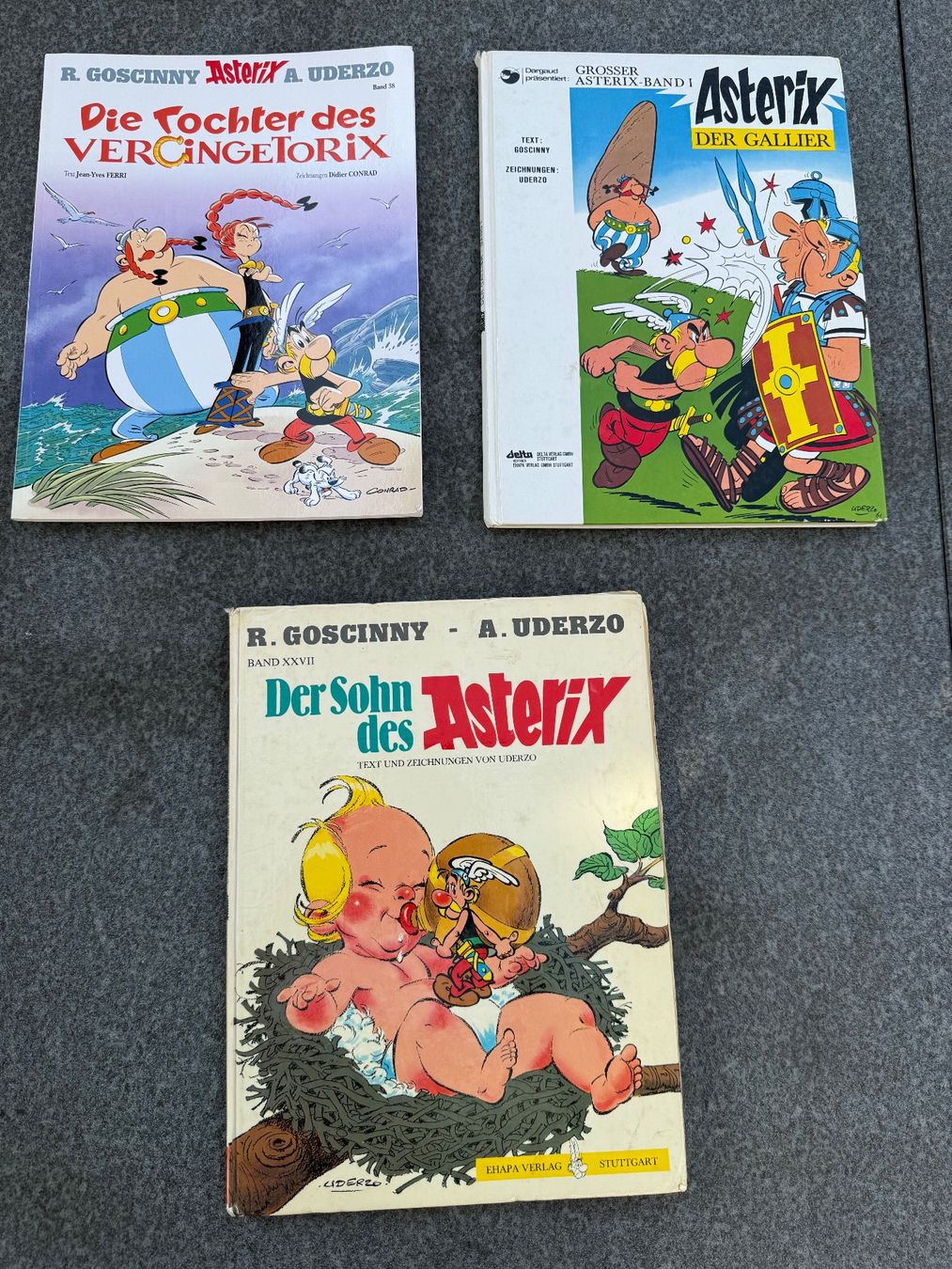 Comics: 3 alte Asterix Bücher - Comic – Gebraucht aus Basel von jetzt-wird-gemistet