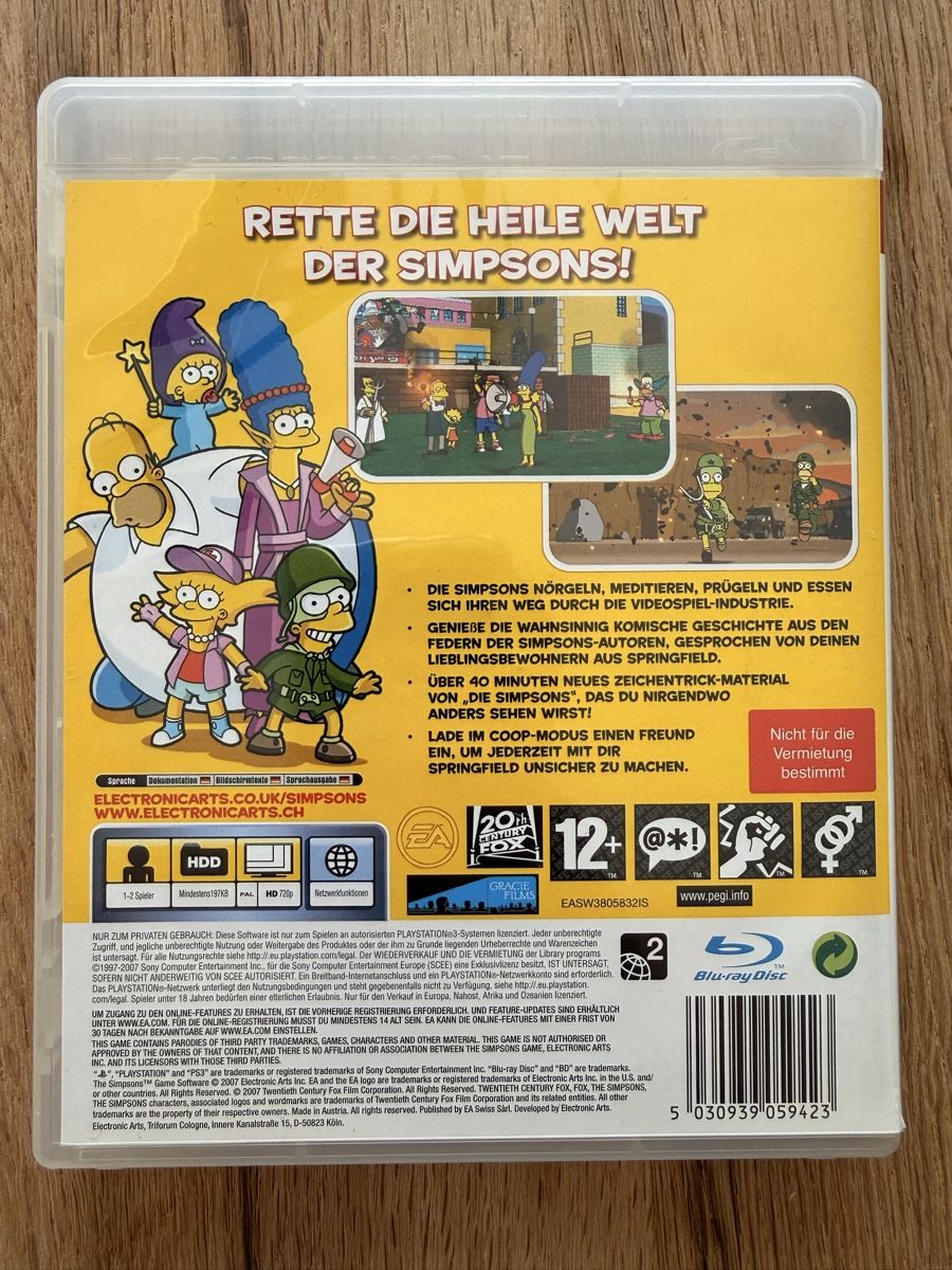 Sony Giochi: PS3 Die Simpsons – Nuovo (secondo la descrizione) da Kriens venduto da Genschi 1