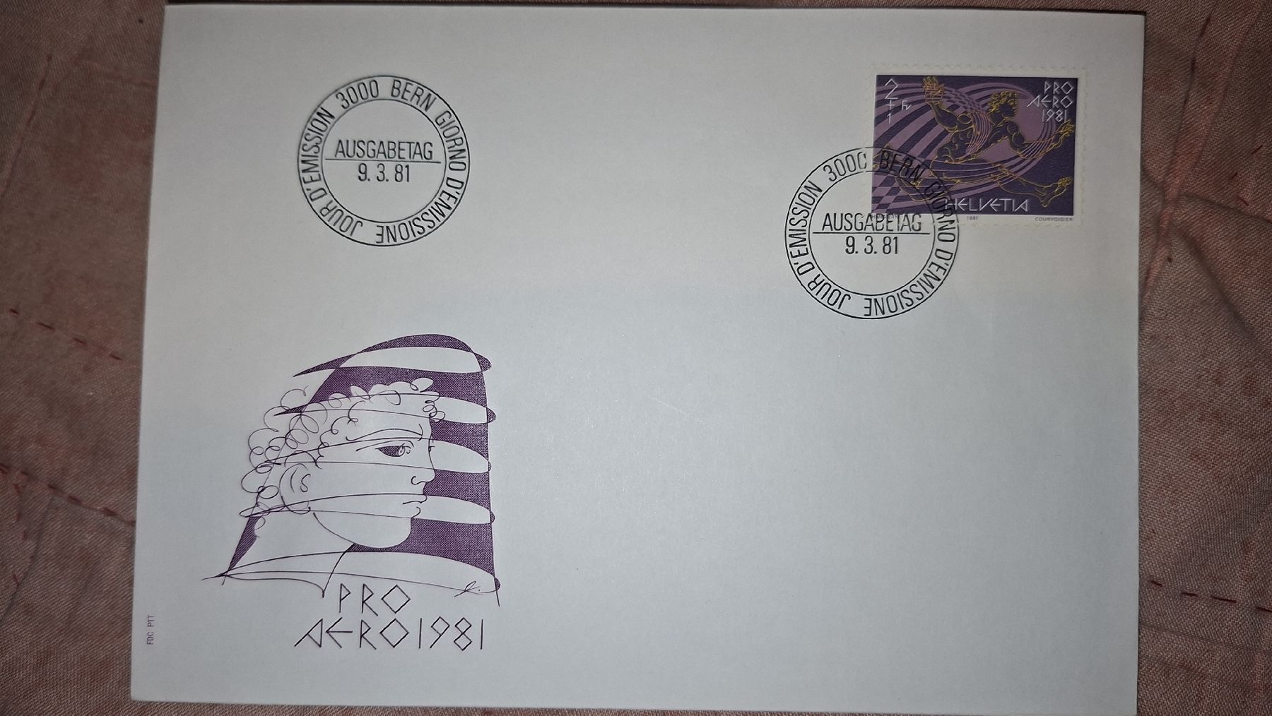 Tutti i francobolli: Swissair Pro Aero FDC 09.03.1981 – Usato da Balgach venduto da SIMEON27
