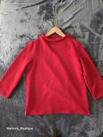Street One Sweater Red Size Eur 34 Quilted 