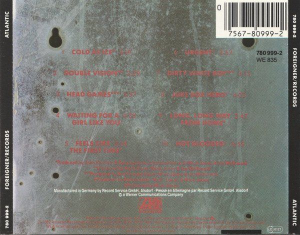CD: Foreigner – Records - b – Usato da Brittnau venduto da Zibu 1
