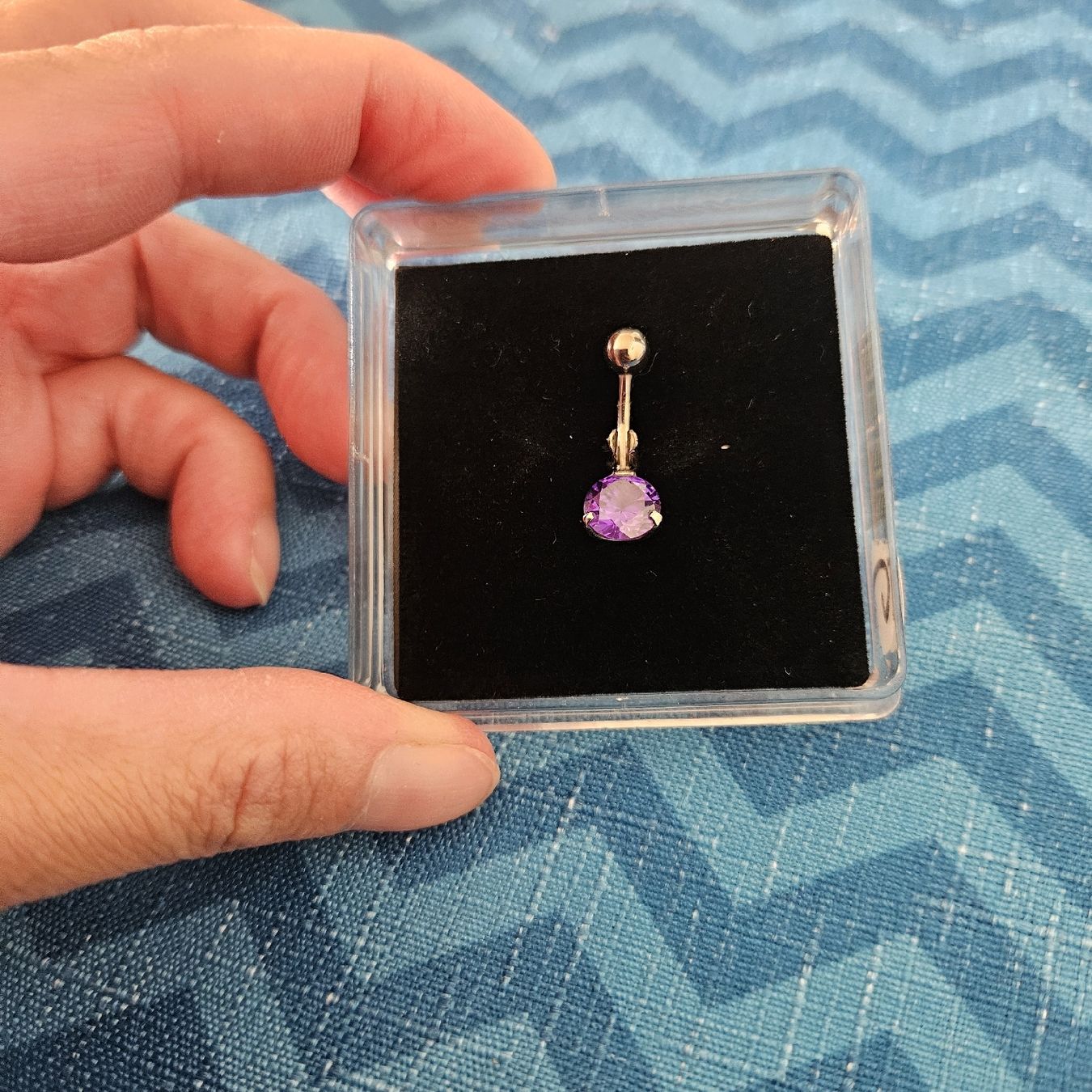Bijoux piercing: Bauchnabelpiercing lila Stein neu – Neuf (Voir description) à Au ZH par plumi21
