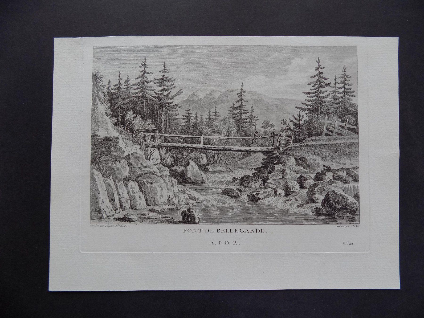 Gravures: Pont de Bellegarde Jaun – D'occasion à Risch par Rischli15