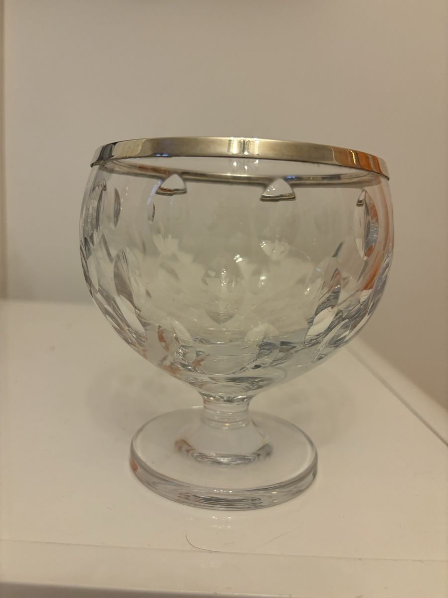Ciotole: Coupe cristal bord argent 925 gravé main – Nuovo (secondo la descrizione) da Genève venduto da ati_tj8f
