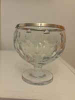 Coupe cristal bord argent 925 gravé main
