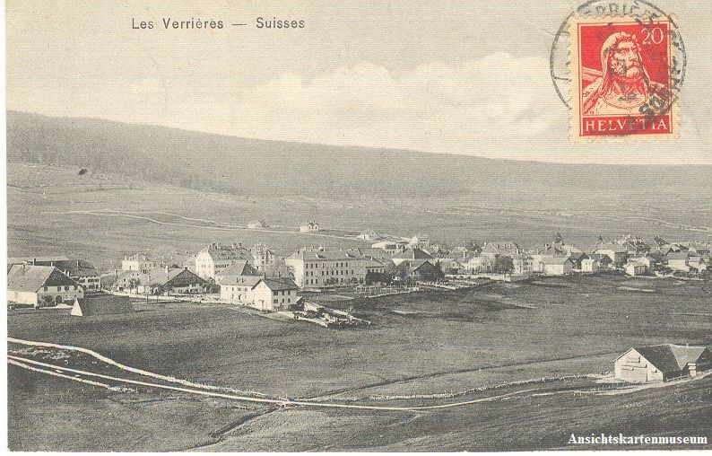 Cartoline postali: Verrières - les Verrières + 1908 – Usato da Emmenbrücke venduto da teestube