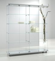 Glasvitrine, Silber,Kirsch&Wenge,LED B.157cmxT.40cmxH.181cm
