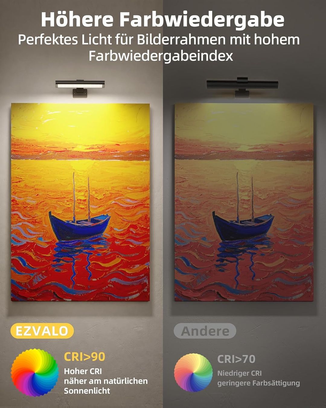 Lampade: Bildbeleuchtung LED Akku Wandleuchte 2er Set Schwarz – Nuovo e nell'imballaggio originale da Neuhausen venduto da apo_zn9s 6