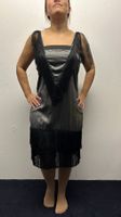 Silbergraues Charleston Kleid Gr. 38 mit Fransen