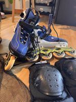 Inlineskates Oxer blau mit Schonerset 40