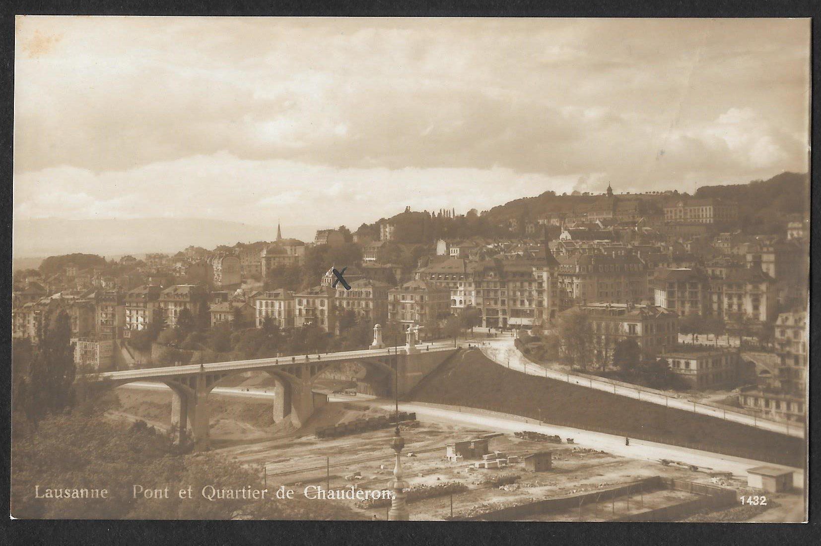 Cartoline postali: Lausanne Pont et Quartier de Chauderon – Usato da Olten venduto da clotaldi