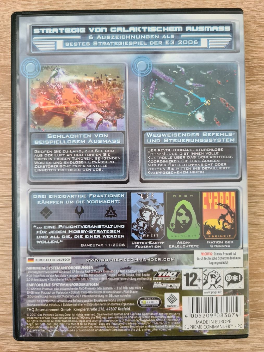 Giochi: Supreme Commander (German Cover) + Bonus Disk - PC – Usato da Carouge GE venduto da Gasco 1