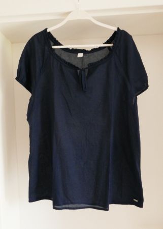 leichte Bluse / Blusenshirt von S.Oliver, Gr. L, dunkelblau