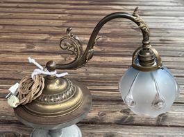 antike Originale Jugendstil Klavierlampe, Tischlampe