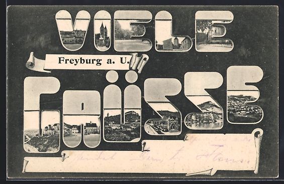 Cartes postales: Grusskarten-AK Freyburg a. U., Ortsansic – D'occasion à Berlin par bartko-reher