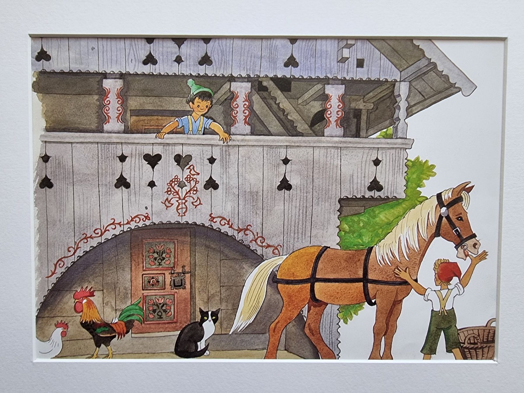 Poster & Bilder: DER BUEB VOM TRUEB BILD HINTER NEUWERTIGEM PASSEPARTOUT – Gebraucht aus Gersau von grafik-kunst