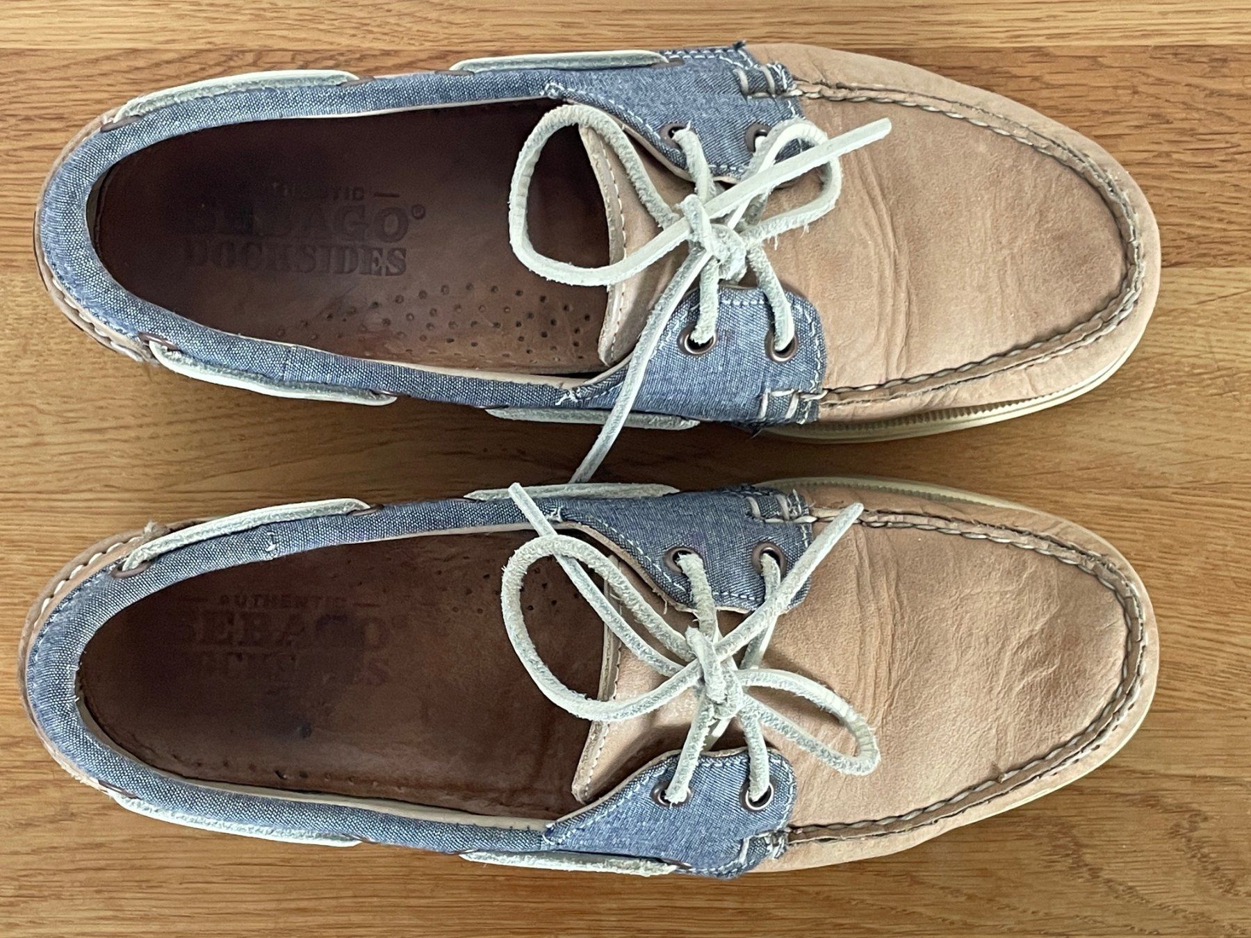 Sebago Scarpe da uomo: Sebago Docksides Spinnaker (beige-blau Gr.41,5) – Usato da Zürich venduto da narviB 2