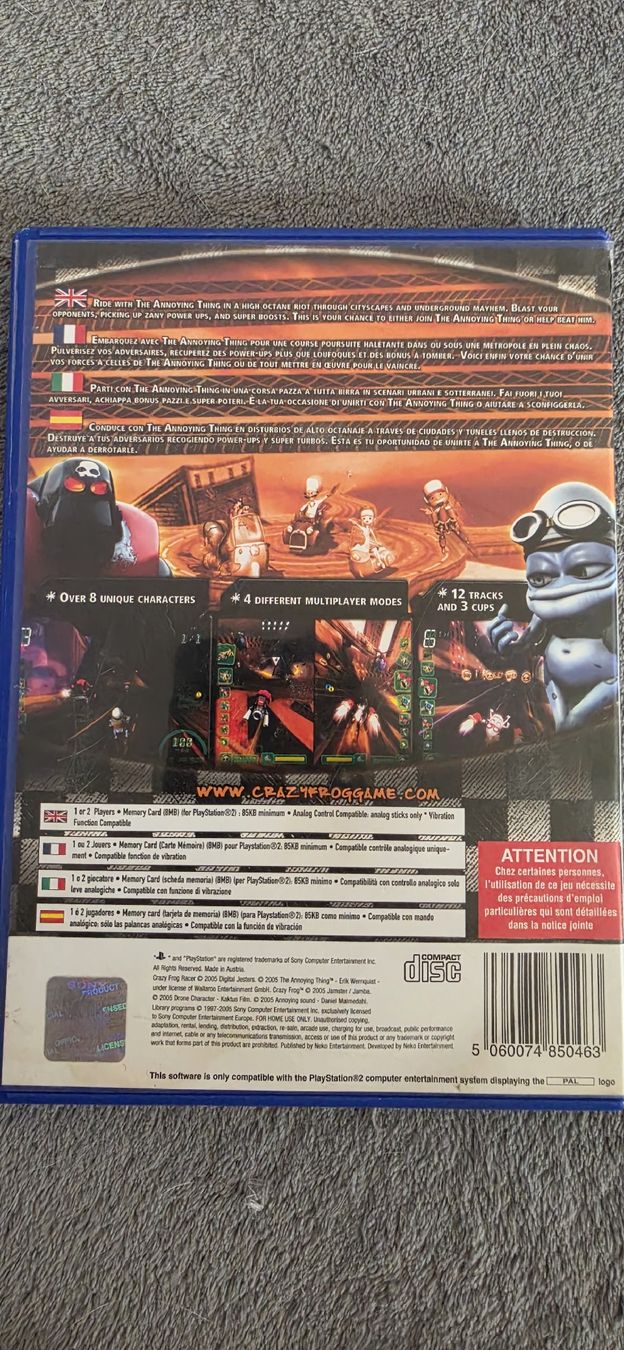 Spiele: Jeu Vidéo PS2 Crazy Frog Racer – Gebraucht aus Mézières VD von Grymmjow1904 1