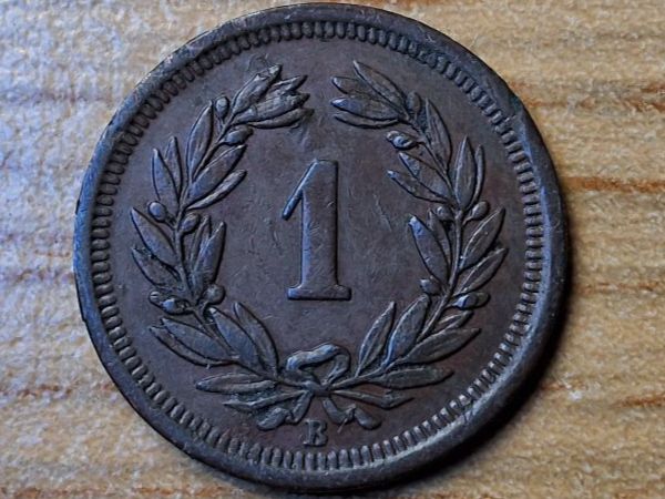 Tutti le monete: 1 Rappen 1902 - SELTEN! – Usato da Münchenstein venduto da purbach1 5