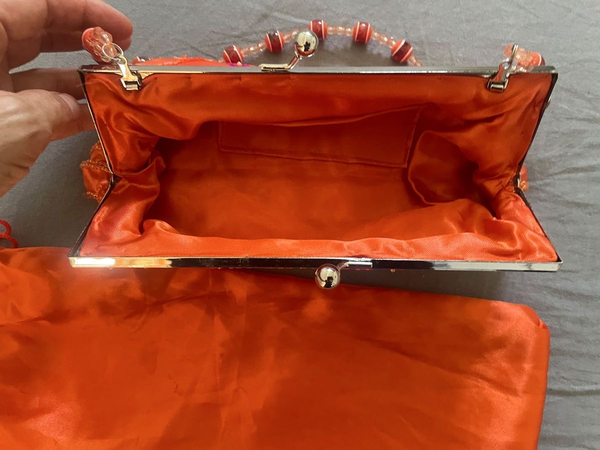 Borse da donna: Abendtasche Orange bestickt mit Perlen Schild Marke – Nuovo (secondo la descrizione) da Marthalen venduto da ber_5l95 3