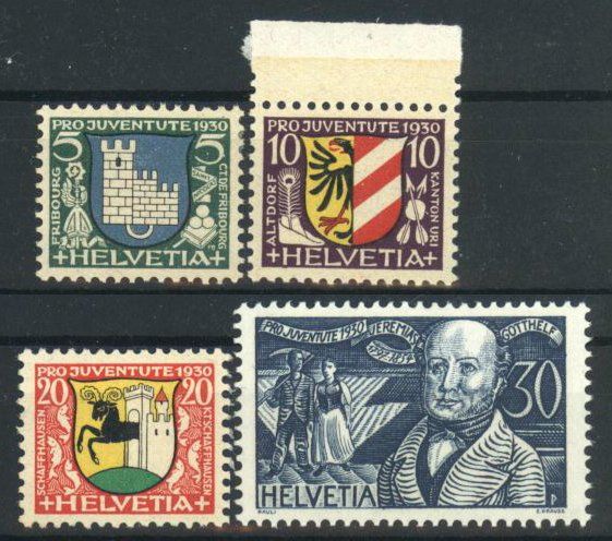 Tutti i francobolli: 1930, Pro Juventute ** – Usato da Willisau venduto da Vollstempel