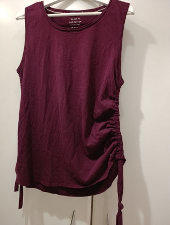 Bordeaux Cecil ärmellos Shirt/Top Gr.XL mit Zugband seitlich