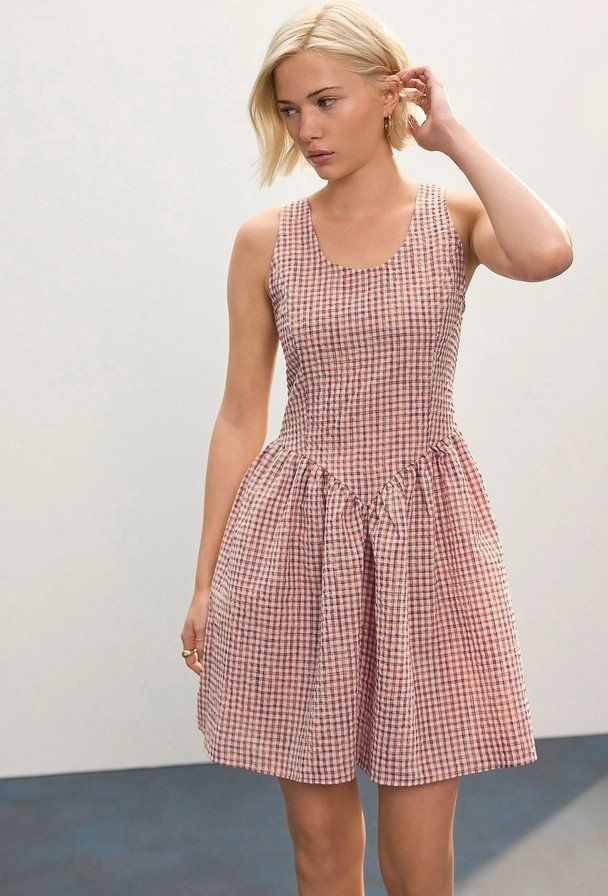Next Kleider: Next Kleid weiss kariert 40 Baskentaille – Neu (gemäss Beschreibung) aus Liebefeld von Ochotona 5