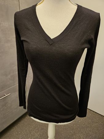 Bruno Manetti Pullover Schwarz Gr 42 Seide Cashmere