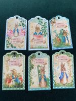 6 Oster Etiketten Peter Rabbit Happy Easter Geschenkanhänger