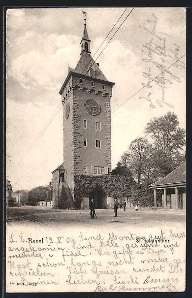 Cartoline postali: AK Basel, St. Johannthor, um 1900, 1904 – Usato da Berlin venduto da bartko-reher