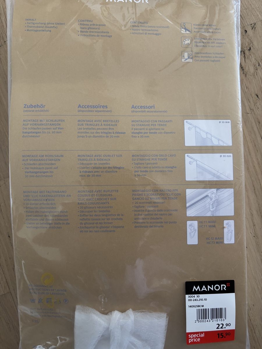Tende: Fertigvorhang 70-140 x 258cm – Usato da Gossau ZH venduto da urselini 1