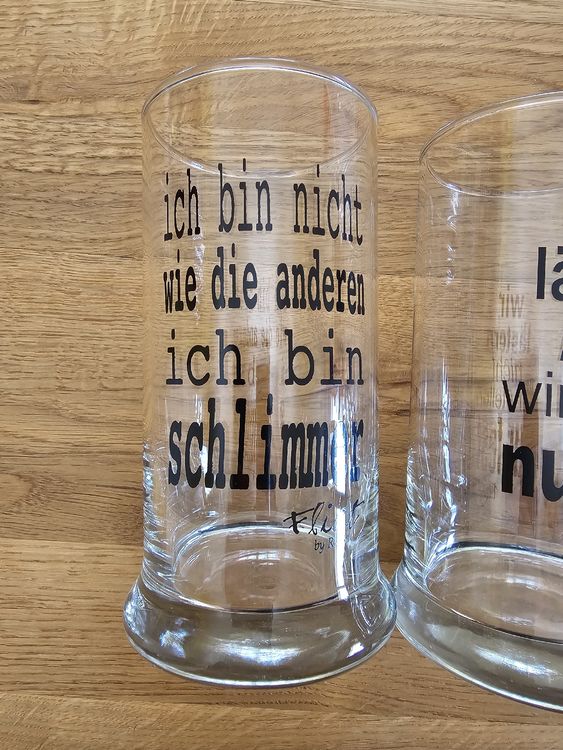 Trinkgläser mit Sprüchen Kaufen auf Ricardo