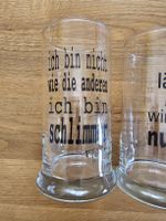 Trinkgläser mit Sprüchen