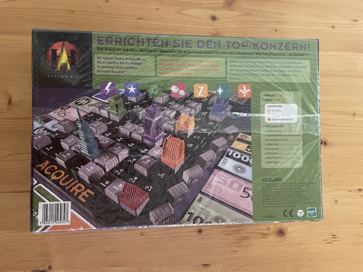 Giochi: Brettspiel ACQUIRE Avalon Hill NEU & OVP – Nuovo e nell'imballaggio originale da Spreitenbach venduto da Gloxinia 1