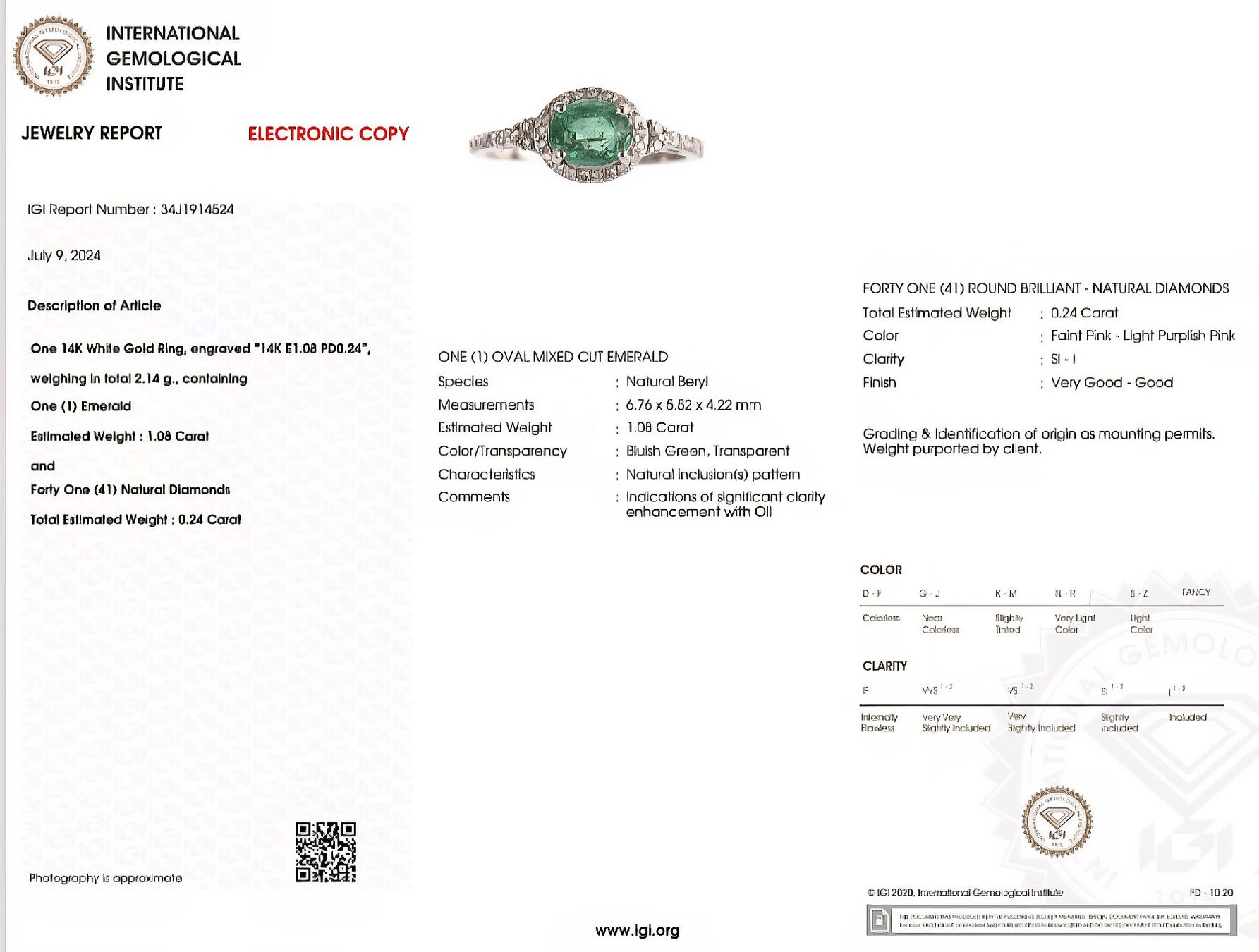 Anelli: Smaragd-Ring 14k Weissgold 1,08ct – Nuovo e nell'imballaggio originale da Illnau venduto da Juwelier_Mahler_GmbH 4