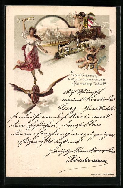 Ganzsachen: Litho Nürnberg, 13. General-Versammlung – Gebraucht aus Berlin von bartko-reher