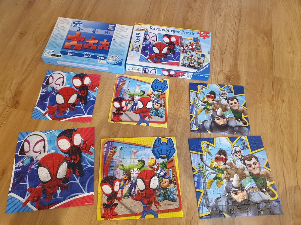 Spidey Amazing Friends, Puzzle Ravensburger ab 5 Jahren,3x49 (Neu ...