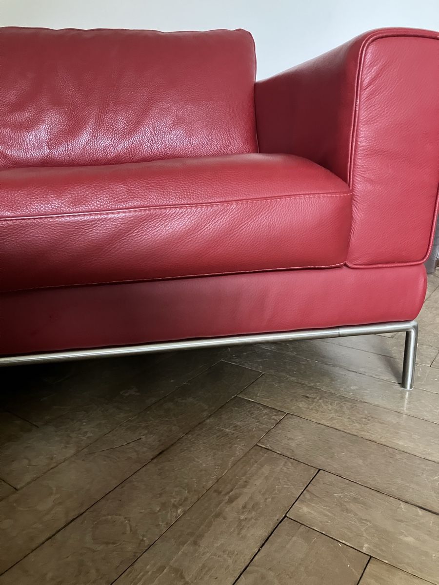 Divani: Rotes Kult-Ledersofa von Ikea – Usato da Bern venduto da dinamaria 5