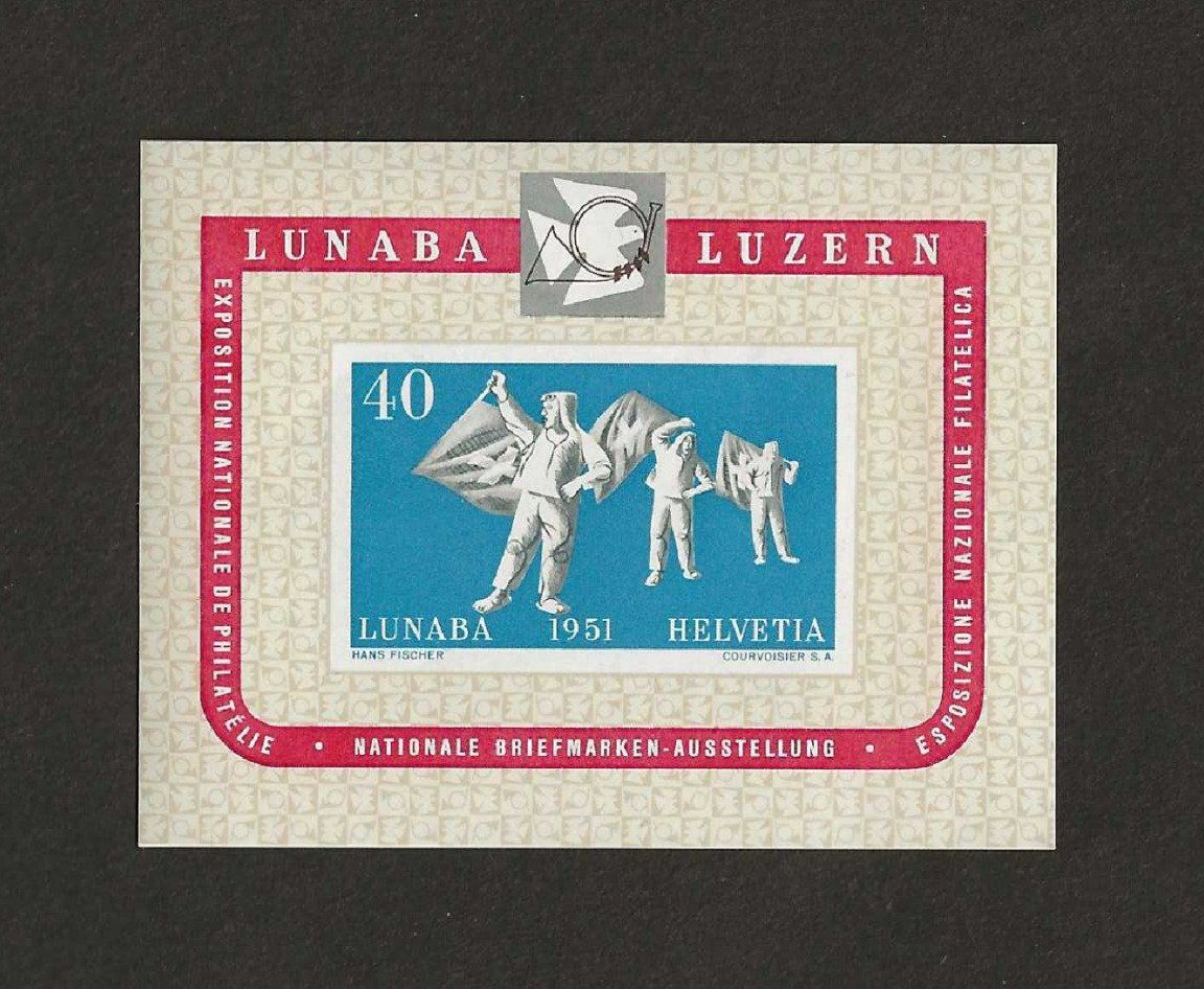 Alle Briefmarken: LUNABA Block 1951 - W32 - Postfrisch - Kat. 250.- – Gebraucht aus Au ZH von reme77