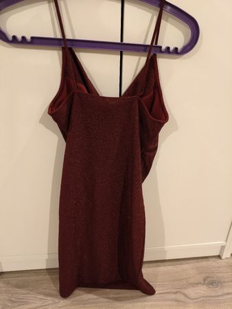 Vestito H&M Divided rosso glitterato taglia XS